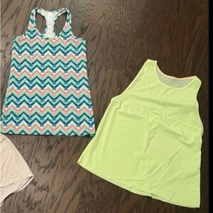 Lot of 2 Ivivva for Lululemon girls tanks.  Size 14